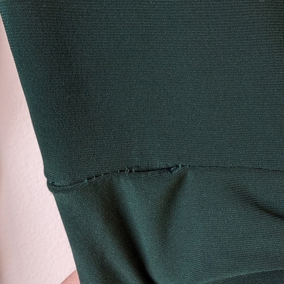 Betsy & Adam Cascade Ruffle Ruched Jersey Long Formal Dress Green 2 NWT - Picture 8 of 11